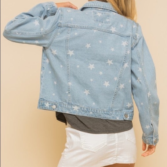 Star printed denim jacket - Picture 2 of 2